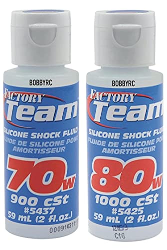 2 PACK TEAM ASSOCIATED 70 + 80 WEIGHT SILICONE SHOCK OIL FLUID 5437 5425 losi HPI INCLUDES CHICAGOLAND RC COUPON