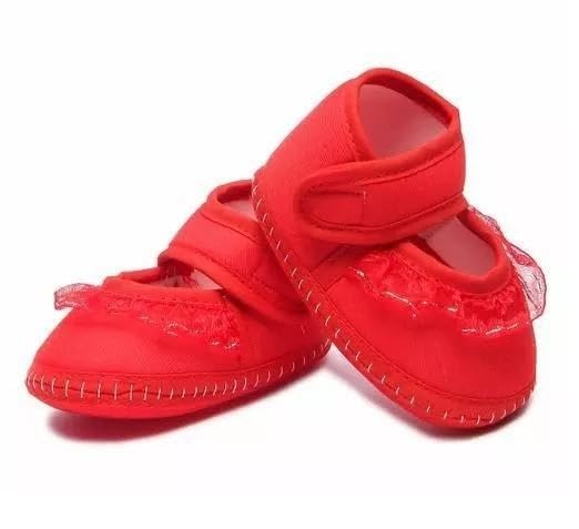 Image of Cute Baby Girl Sandals Soft Cotton Booties Comfortable Slip Shoes for Early Walking