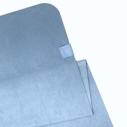 Eunzel Hot Yoga Towel, Super Absorbent Yoga Mat Towel Soft Suede Microfiber Non-Slip Towel for Bikram Pilates and Yoga Mats 72\" x 26.5\", Navy