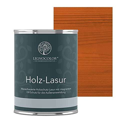 Lignocolor® Holzlasur (750ml Teak) schützende Lasur für Außen & Innen Wasserbasis
