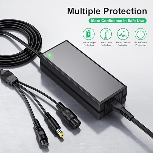 42V 2A Universal Charger (3 Plugs) for 36V Lithium Battery，3 in 1 Replacement Charger for Jetson, Razor, Swagtron, Bird, Segway，Gotrax, Apex, Glider - Thumbnail 3