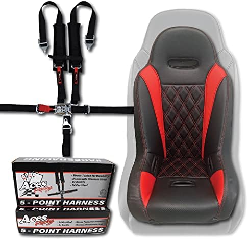 UTV Junior Seat (Fits Stock and Aftermarket Seats) (Red Seat-Black 5 Point Harness)