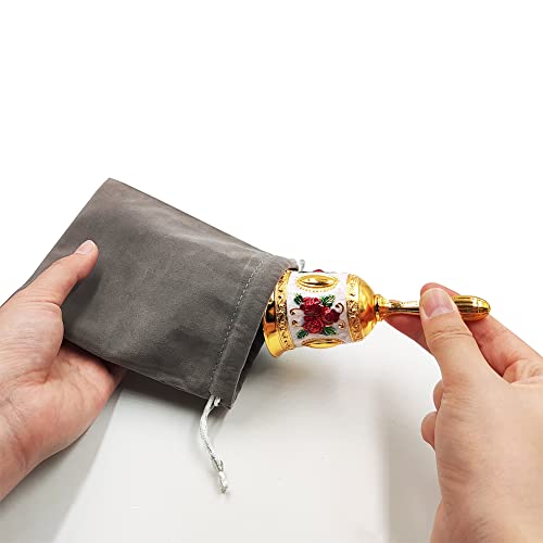 Hourwof Hand Bell,Metal Dinner Bell Decorative Wedding Bells Service Bell Call Bell Christmas Bell,Bronze #TOP2