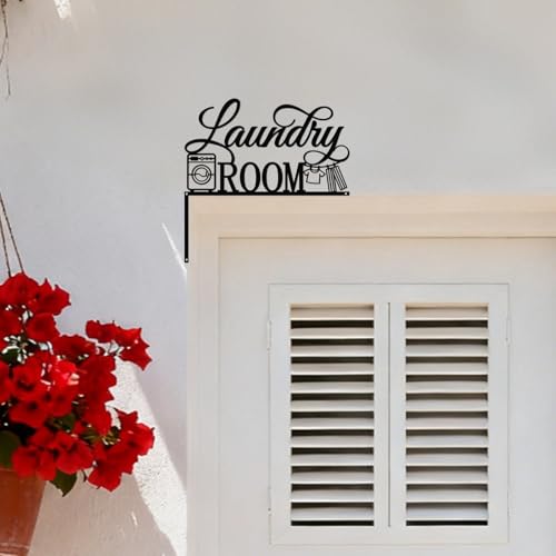 CUTHOLLOW Laundry Room Door Topper Sign Metal Wall Art Decor
