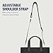 True Religion Tote Bag, Women's Medium Denim Travel Shoulder Bag with Adjustable Strap, Black