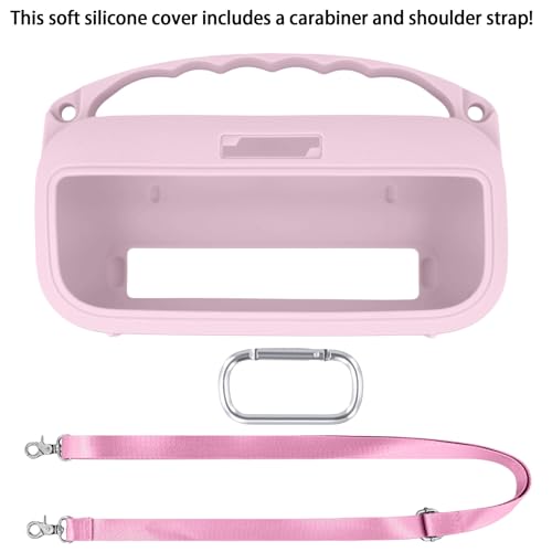 Image of co2CREA Soft Silicone Case Replacement for Bose New SoundLink Flex 2nd Gen Bluetooth Portable Speaker (Silicone Case, Pink Case)