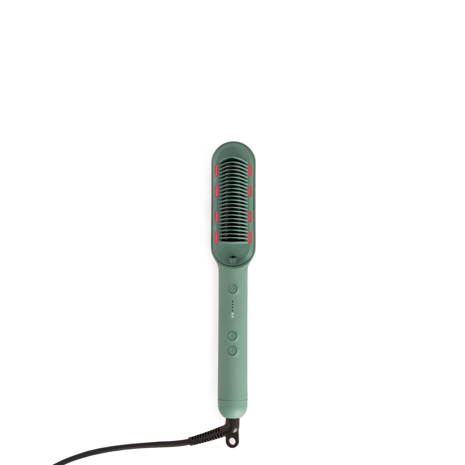 CREATE/ION LED STYLER/Spazzola lisciante ionica con trattamento LED verde salvia/Tecnologia anti-frizz, protezione anti-scottatura, spegnimento automatico di sicurezza, 35W
