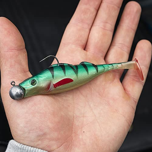 Berkley Pulse Realistic Perch Prerigged Leurre Souple avec Têtes Plombées pour la Pêche des Carnassiers en Eau Douce… - Image 8