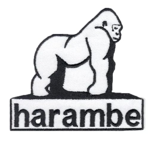 Harambe Gorilla Patch Remember Zoo Embroidered Iron On Alt