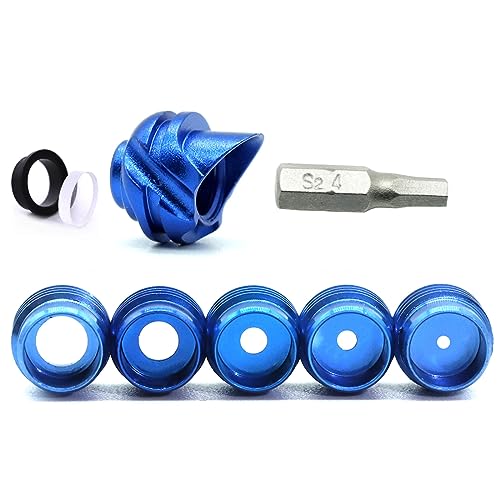 Linkboy Archery 37/45 Degree Hooded Peep Sight Compound Bow Peep Sight Inner Core 6X Clarifier Aperture Lens Kits for Hunting