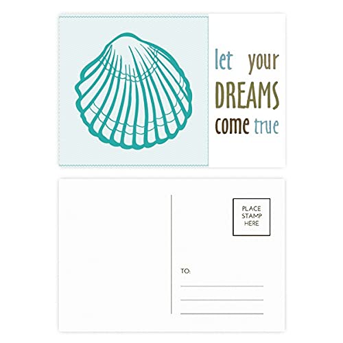 Cartes postales festonnées vie marine verte lot de 20 correspondance papeterie Dream Come True