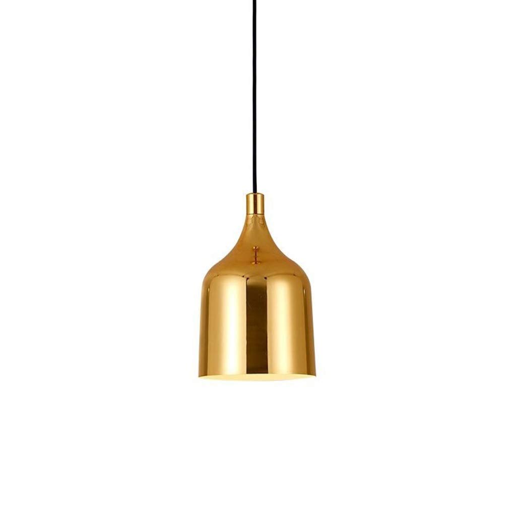 Luz colgante de una sola cabeza y diseño dorado de 15 cm para pasillos y barras