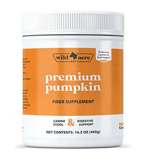 Wild Acre Pumpkin Powder for Dogs - No More Diarrhea or Scoots! - Digestive Puree Treat or Food Topper - Fiber Supplement for Dogs with Prebiotics, 16oz -  Wild Acre Pet