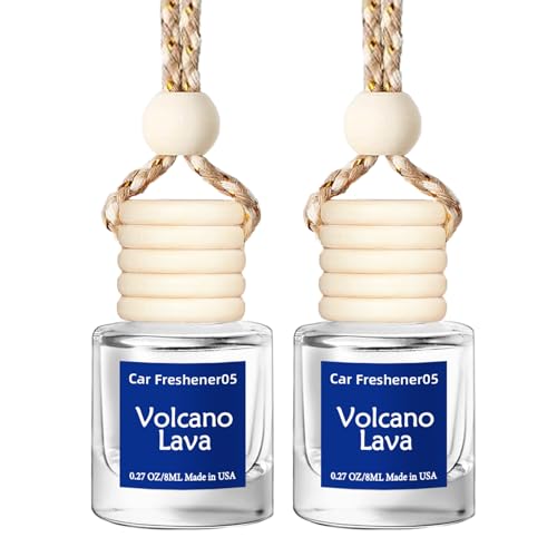 Image of Hanging Car Air Freshener, Long Lasting Essential Oil Diffuser, Non-Toxic New Car Scent, Cute Car Fresheners for Women, 2 Pack Made in USA