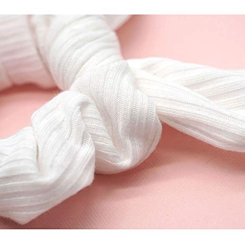 Funlovin FL-SCRUNCHIES-6 Bunny Ear Scrunchies Cotton Bow Hair Scrunchie Cute Knotted Bowknot Ribbon Ties Elastic Scrunchy Bands Ponytail Holder thumb #1