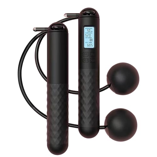 2Pcs Jump Rope,Rapid Speed Jumping Rope, Skipping Rope with Counter, Weighted Jump Rope with Counter, grav-ity Ball Jump Rope, grav-ity Ball Skipping