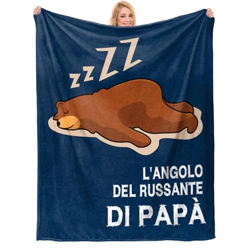 Apjielop Regalo Papà, Regalo Papa Compleanno - Coperta 50 * 60in, Idee Regali Papa Natale 2025, Regali Festa del Papa, Regali Natale Originali