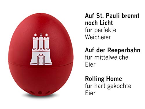 Brainstream PiepEi Hamburgers, Egg Timer, Egg Timer, Red, Plays 3 Melodies & A004538 - Image 2