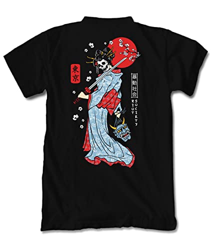 Riot Society Geisha Samurai Mens T-Shirt - Black X-Large