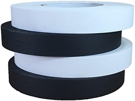 REVO 4 Rolls of Premium Professional Gaffers Tape (1" x 60 yards) MADE IN USA (2- WHITE GAFFERS)(2- BLACK GAFFERS) Better than Duct Tape - Easy to Remove- Non Reflective Tape - Camera Tape
