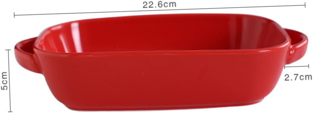 2pcs Rectangular Baking Tray High-temperature Resistant Ceramic Gratin Plates for Versatile Kitchen Use for Cheesecake Casseroles and Hot Dishes