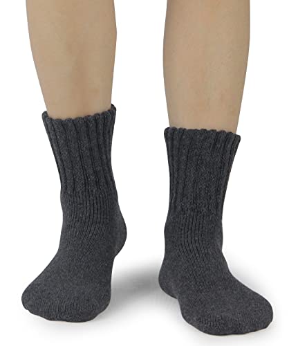 Image of BenSorts Women's Winter Boots Socks Thick Warm Cozy Crew Socks Solid Color Gifts