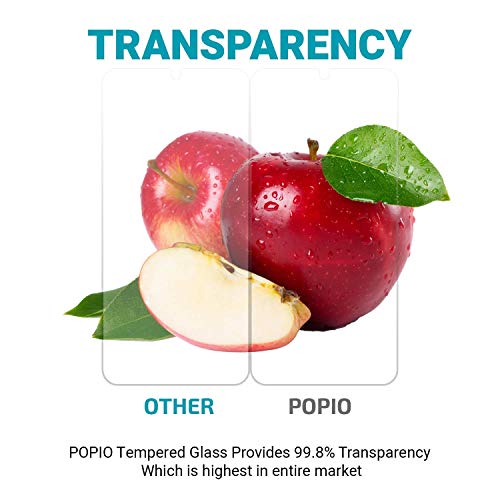 Image of POPIO Tempered Glass Compatible For Samsung Galaxy M30 / M30S / A30 / A30S / A50 / A50S (Transparent) Full Screen Protector Coverage (Except Edges), Pack Of 2 For Smartphone