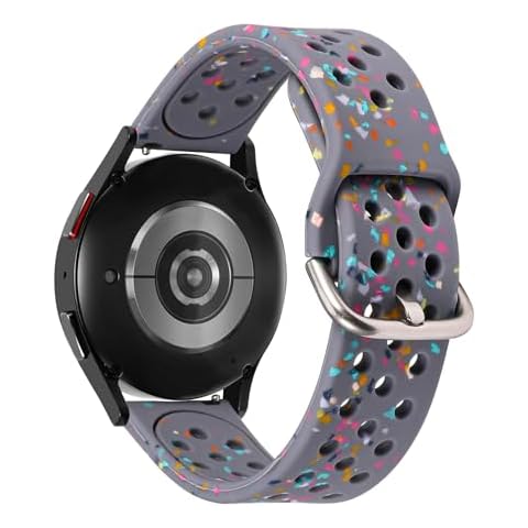 W-RARA 20mm Sport Band Compatible with Samsung Galaxy Watch 7 6 5 4 40mm 44mm, Galaxy Watch 5 Pro 45mm/Watch 6 4 Classic Band/Active 2, Recycled Plastic Soft Silicone Breathable Strap for Women Men Cover