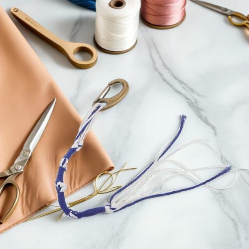 Tzitzit de chal de oración azul y blanco: mini borlas tradicionales 7