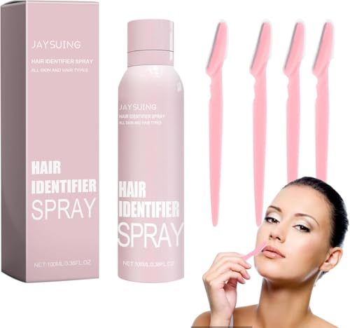 Hair Identifier Spray for Dermaplaning Hair Identifier Dermaplaner Set Gentle and Easy to Use for Men & Women Gentle Hair Removal Comfortable Grip(100ml)