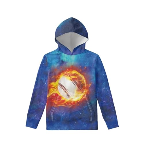 Boys Hoodies with Pockets Casual Pullover Crewneck Sweatshirt 6-16 Years Old