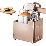 ZTGL Automática Inoxidable Panificadora, 30 Funciones Maquina de Pan Sana, Masa, Mermelada y Helado, para Principiantes