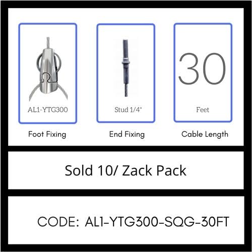 GRIPPLE UL Approved Angel Y-Toggle Hanger, Sold 10/Zack Pack, Made in USA (AL1-YTG300-SQG-30FT)