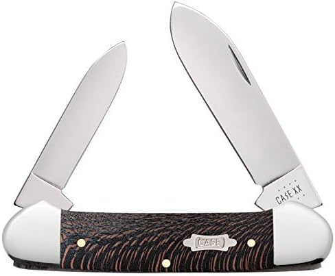 Case XX 25574 Black Sycamore Wood Handle 2 Blade Canoe