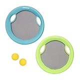 alldoro 60049 Beachball-Set & XL Wurfscheibe Set 2 in 1, 2 Handtrampoline Ø 40 cm + 2 Softbälle, wetterfestes Outdoor-Spielzeug ab 5 Jahren