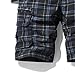 Men's Plaid Cargo Shorts Button Cool Multi-Pocket Straight Fast Dry Expandable Casual Fashion Outdoor Shorts (Dark Grey,28)