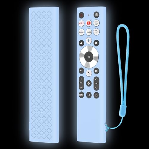Image of RAYA Silicone Cover Compatible with 2026 Hisense TV Remote E7Q PRO / U6N PRO Model TV Remote Protection Case (Blue)
