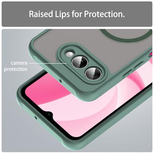Image of Compatible with T-Mobile Revvl 8 Case Cover,Compatible with MagSafe,Anti-Fall,Compatible with T-Mobile T Phone 3 5G Cell Protective Phone Case Green