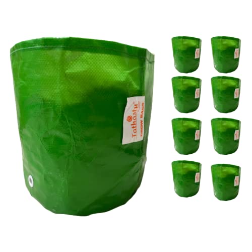 Image of Tathastu The Purity 12 X 12 inch | 250 GSM Organics Terrace Home & Kitchen Gardening HDPE Circular 100% UV Treated Grow Bags (Plant Bags), Thick & Durable for Vegetable Fruits and Flower Plants (12 X 12, 8)