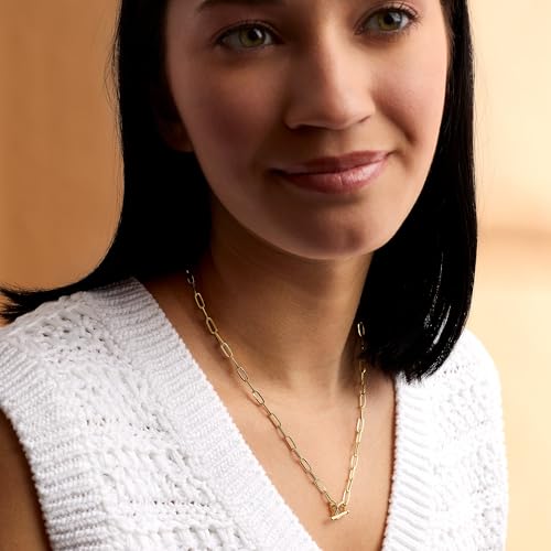 Pure Collection by Ross-Simons 4mm 14kt Yellow Gold Paper Clip Link Toggle Necklace4