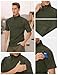 TACVASEN Combat Shirt for Men Short Sleeve Tactical Shirt 1/4 Zip Military with Pocket Army Pullover Breathable Shooting Training Security Green 2XL
