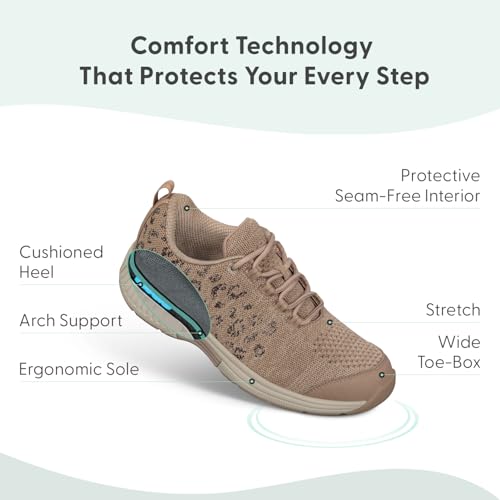 Image of Orthofeet Women's Orthopedic Stretch Knit Walking Sneaker