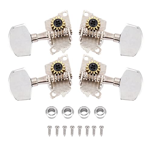 Ukulele Tuning Pegs, 2L2R Silver Classical Style Ukulele Tuning Pegs Machine Heads Ukulele DIY Parts Cover
