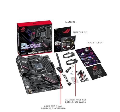 Image of AMD Ryzen 9 5900XT Processor with ASUS ROG Strix B550-F WiFi II Motherboard | CPU Motherboard Combo, AM4, DDR4, PCIe 4.0, 2x M.2, USB 3.2 Gen 2 Type C, WiFi 6E, ATX Gaming Motherboard