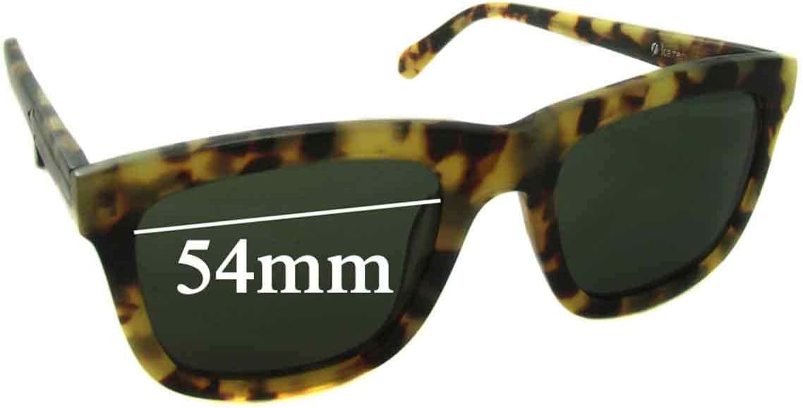 Sunglass Fix Replacement Sunglass Lenses Compatible for Karen Walker Deep Freeze 54mm (Non-Polarized Diamond Hazel Grad Gold Flash Pair-SFx Diamond)
