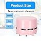 Comioke Tischstaubsauger,Mini Staubsauger,Hohe Saugleistung Staub Reiniger,Kabellos,Batteriebetrieben 2 x AA Batterien (Nicht enthalten),für Tastatur,Laptop,Desktop-Reinigung,Home Office - Rosa