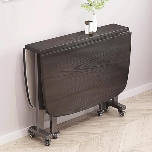 Table en bois massif extensible noire meuble modulable haut de gamme