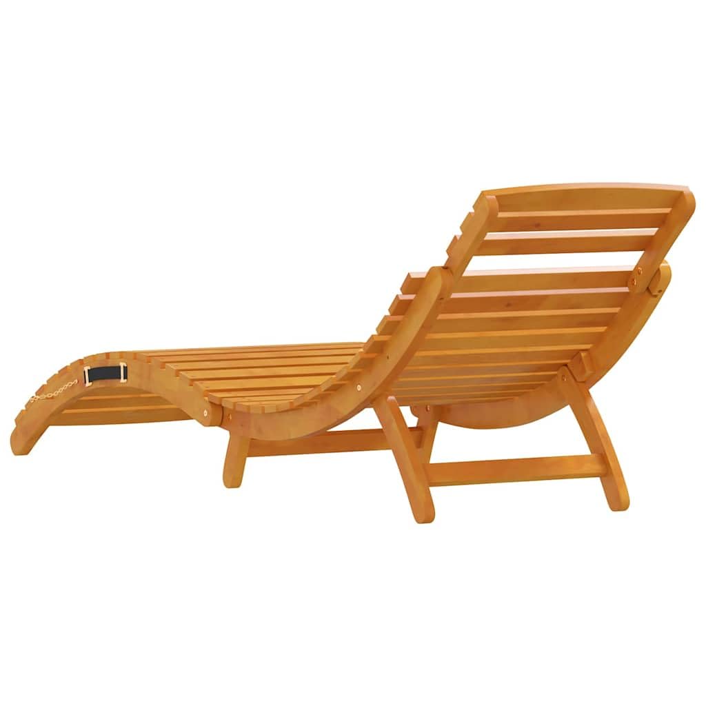 Leżak 2 szt Brązowy 55x184x64cm Lite Drewno Akacjowe Regulowany Ogród Taras Basen Składany Oparcie Wypoczynek Opalanie Rekreacja Meble Zewnętrzne Podwójny Zestaw