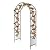 Peach Tree Outdoor Metal Garden Arch, 86.6" H x 44.1" W Iron Black Trellis Arbor Various Climbing Plant Growing Lawn Backyard