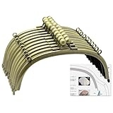 starPG 20.5cm アーチ型 がま口口金 差し込み式 アンティークゴールド 型紙付き ハンドメイド パーツ (10個セット)